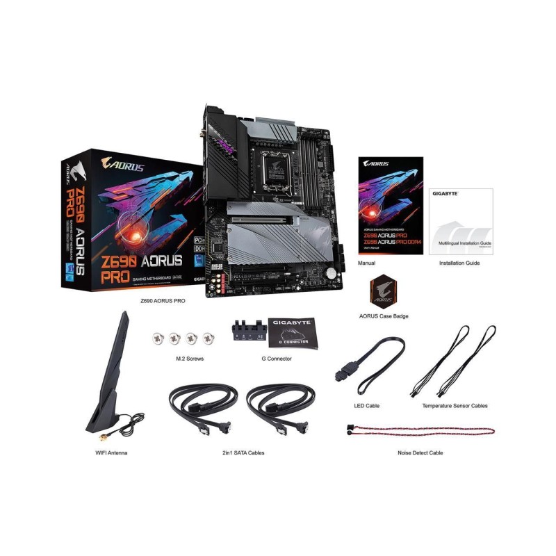 GIGABYTE Z690 AORUS PRO LGA 1700 Intel Z690 ATX Motherboard with DDR5, Quad M.2, PCIe 5.0, USB 3.2 Gen2X2 Type-C, WiFi 6, 2.5GbE LAN GIGABYTE Z690 AORUS PRO LGA 1700 Intel Z690 ATX Motherboard with DDR5, Quad M.2, PCIe 5.0, USB 3.2 Gen2X2 Type-C, WiFi 6, 2.5GbE LAN
