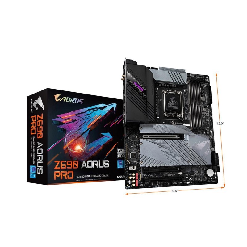 GIGABYTE Z690 AORUS PRO LGA 1700 Intel Z690 ATX Motherboard with DDR5, Quad M.2, PCIe 5.0, USB 3.2 Gen2X2 Type-C, WiFi 6, 2.5GbE LAN GIGABYTE Z690 AORUS PRO LGA 1700 Intel Z690 ATX Motherboard with DDR5, Quad M.2, PCIe 5.0, USB 3.2 Gen2X2 Type-C, WiFi 6, 2.5GbE LAN