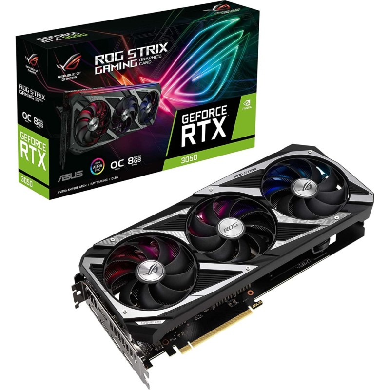 ASUS ROG Strix NVIDIA GeForce RTX 3050 OC Edition Gaming Graphics Card ASUS ROG Strix NVIDIA GeForce RTX 3050 OC Edition Gaming Graphics Card