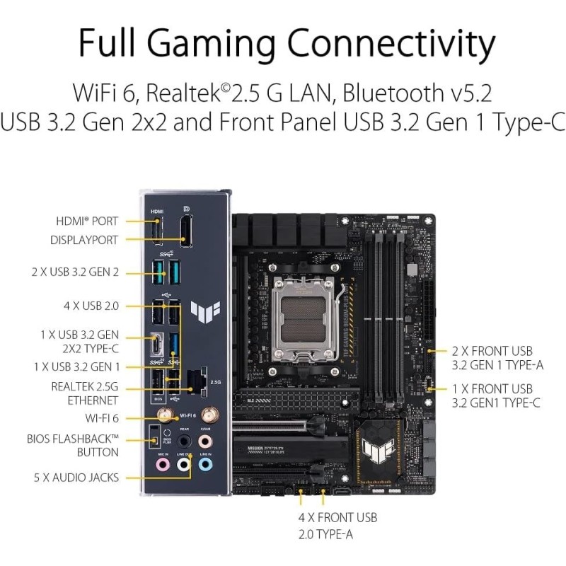 ASUS TUF GAMING B650M-PLUS WIFI Socket AM5 ASUS TUF GAMING B650M-PLUS WIFI Socket AM5