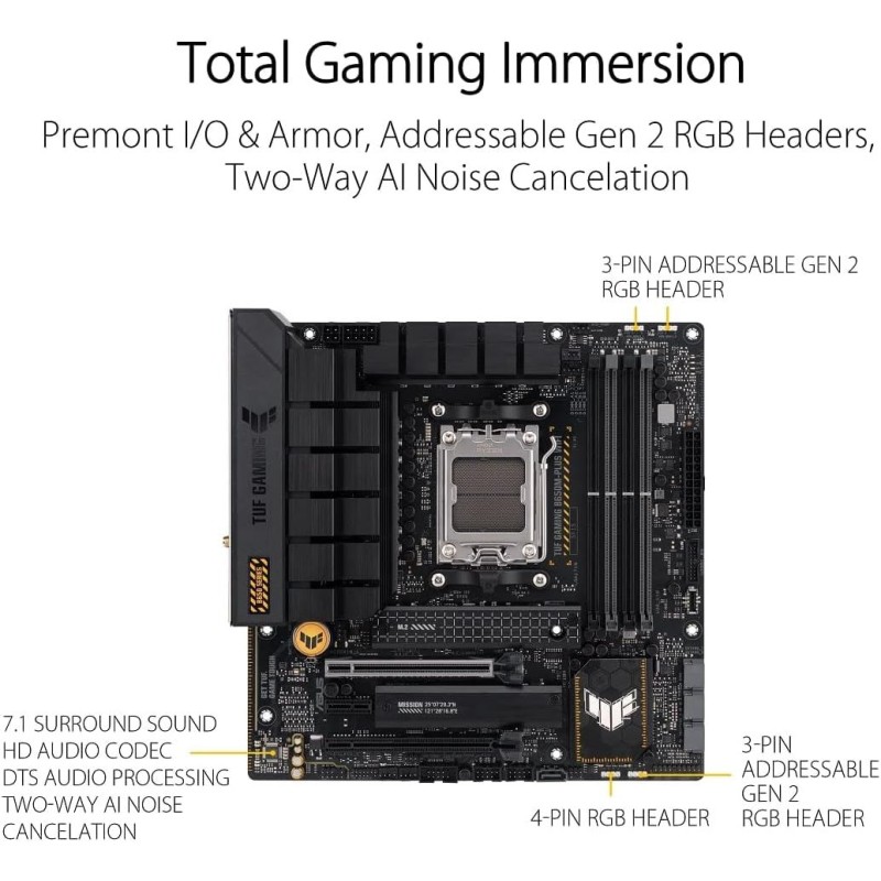 ASUS TUF GAMING B650M-PLUS WIFI Socket AM5 ASUS TUF GAMING B650M-PLUS WIFI Socket AM5