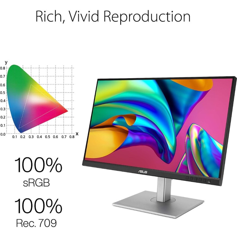 ASUS ProArt Display PA279CV 27” 4K HDR UHD (3840 x 2160) Monitor, IPS, 100 Percent sRGB/Rec. 709, ΔE < 2 ASUS ProArt Display PA279CV 27” 4K HDR UHD (3840 x 2160) Monitor, IPS, 100 Percent sRGB/Rec. 709, ΔE < 2