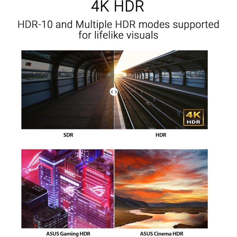 ASUS 27” 4K Eye Care Monitor (VY27UQ) - UHD (3840 x 2160), IPS, HDR10 ASUS 27” 4K Eye Care Monitor (VY27UQ) - UHD (3840 x 2160), IPS, HDR10
