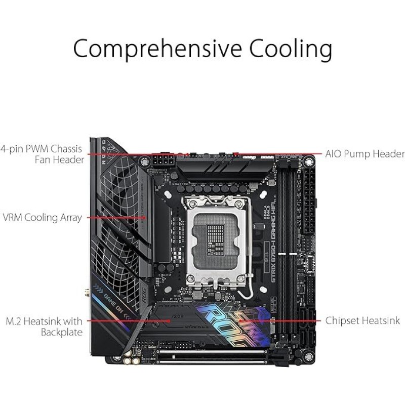 ASUS ROG Strix B760-I Gaming WiFi mini-ITX motherboard,DDR5 ASUS ROG Strix B760-I Gaming WiFi mini-ITX motherboard,DDR5