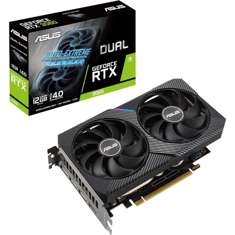 ASUS Dual NVIDIA GeForce RTX 3060 V2 OC Edition 12GB GDDR6 ASUS Dual NVIDIA GeForce RTX 3060 V2 OC Edition 12GB GDDR6