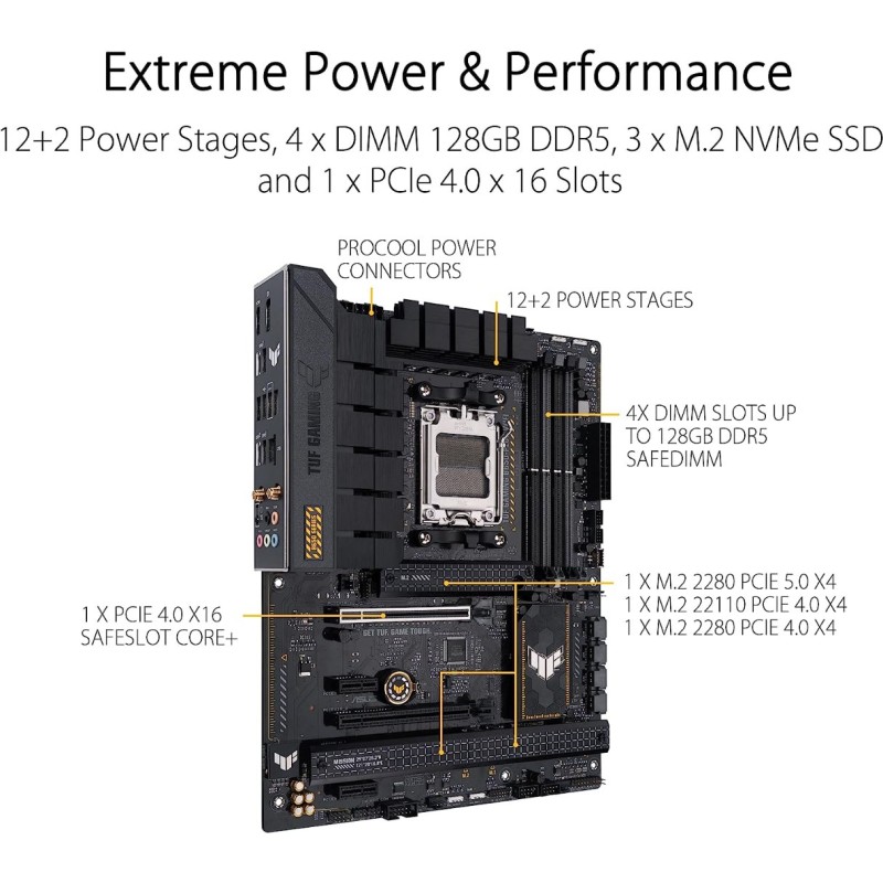 ASUS TUF Gaming B650-PLUS WiFi Socket AM5 ASUS TUF Gaming B650-PLUS WiFi Socket AM5