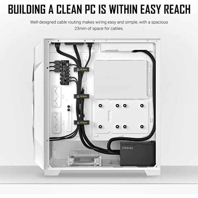Antec Dark League DP505 White, Mesh, 3 x 120mm ARGB Fans, Mid-Tower E-ATX Antec Dark League DP505 White, Mesh, 3 x 120mm ARGB Fans, Mid-Tower E-ATX