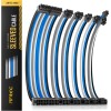 Antec Sleeved Extension Power Supply Cable Kit, w/Combs, Blue Gray Antec Sleeved Extension Power Supply Cable Kit, w/Combs, Blue Gray