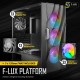 Antec DF700 Flux, Mid Tower Computer Case, ATX Gaming Case, Tempered Glass Side Panel