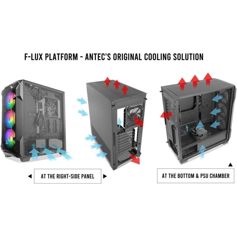 Antec Dark Fleet DF600 Flux & PSU 650W 80 Plus Bronze Antec Dark Fleet DF600 Flux & PSU 650W 80 Plus Bronze