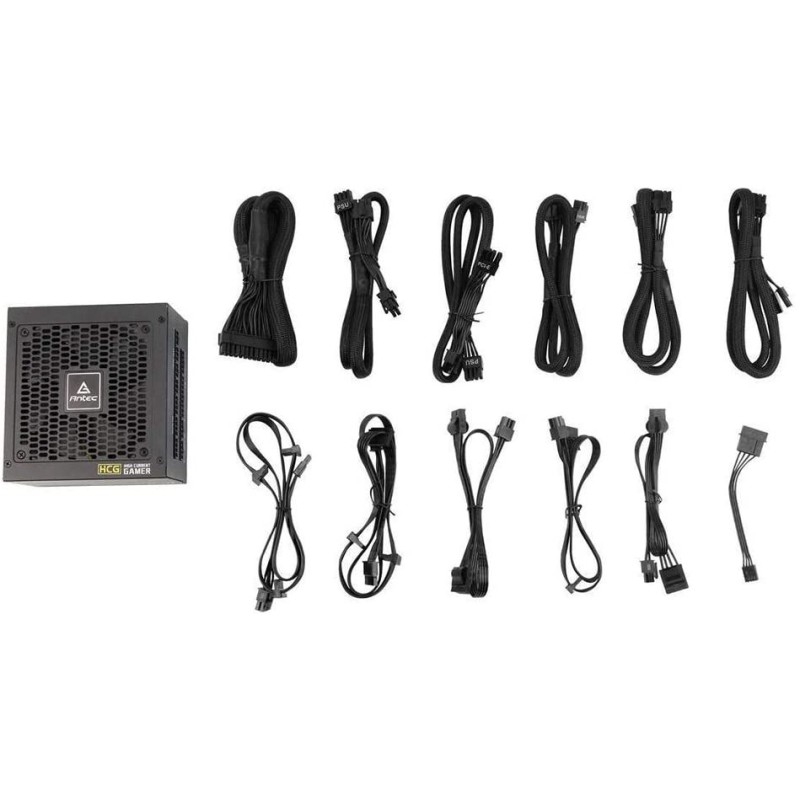 Antec HCG850 Gold Power Supply 850 Watts 80 Plus Gold PSU with 120mm Silent FDB Fan, Full Modular, Japanese Capacitors, Active PFC Antec HCG850 Gold Power Supply 850 Watts 80 Plus Gold PSU with 120mm Silent FDB Fan, Full Modular, Japanese Capacitors, Active PFC