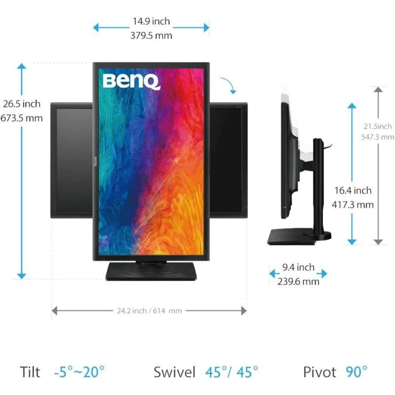 BenQ PD2700Q Color Accurate Design Monitor 27" QHD 1440p | 100% Rec.709 &sRGB | IPS BenQ PD2700Q Color Accurate Design Monitor 27" QHD 1440p | 100% Rec.709 &sRGB | IPS