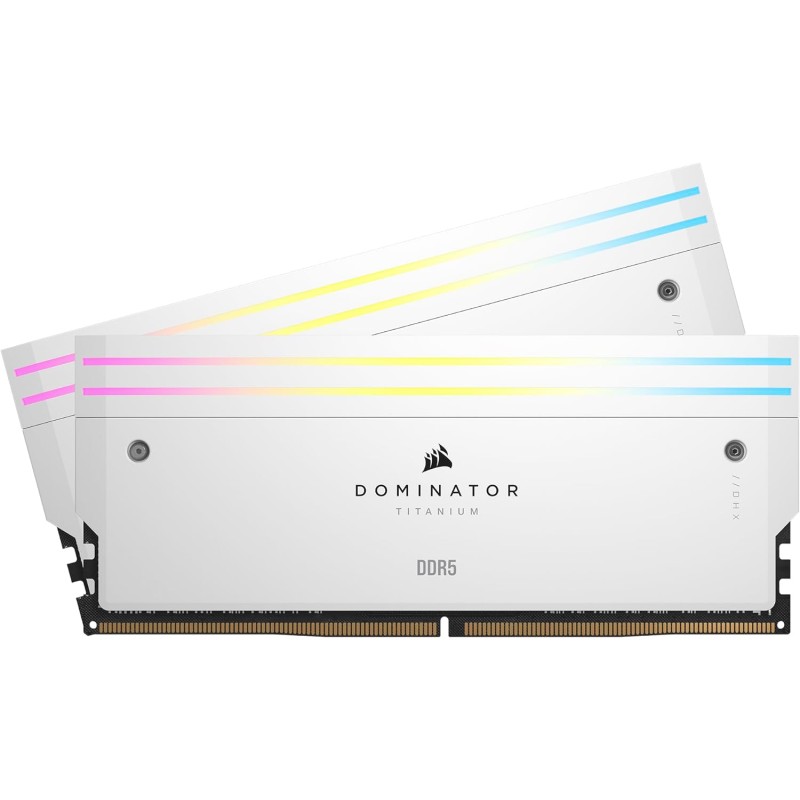 Corsair DOMINATOR TITANIUM RGB 64GB (2x32GB) DDR5 6600MT/s White Corsair DOMINATOR TITANIUM RGB 64GB (2x32GB) DDR5 6600MT/s White