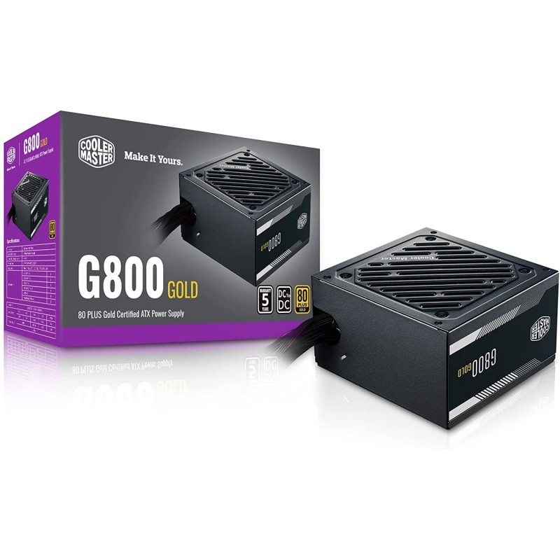 Cooler Master G800 Gold Power Supply, 800W 80 Plus Gold Cooler Master G800 Gold Power Supply, 800W 80 Plus Gold