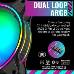 Cooler Master MasterFan MF120 Halo 3n1Fans, Duo-Ring ARGB