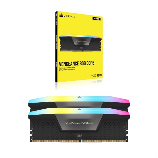 CORSAIR VENGEANCE RGB DDR5 RAM 96GB (2x48GB) 5600MHz CL40