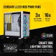 Corsair iCUE 465X RGB Mid-Tower ATX Smart Case, White