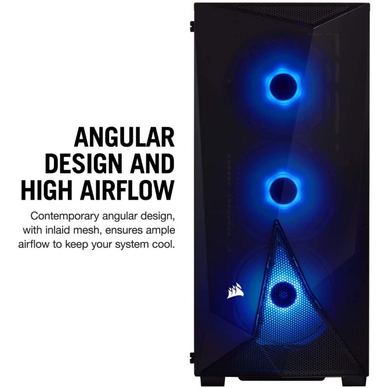 Corsair Carbide Series SPEC-DELTA RGB Mid-Tower ATX Gaming Case, Tempered Glass & Plus PSU CV550W Corsair Carbide Series SPEC-DELTA RGB Mid-Tower ATX Gaming Case, Tempered Glass & Plus PSU CV550W