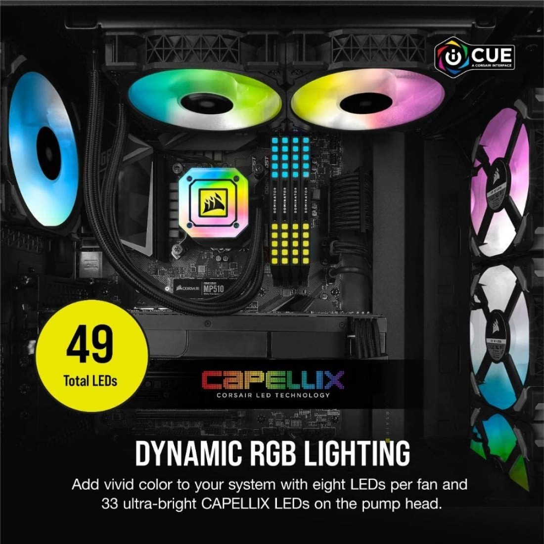 corsair icue h100i elite capellix aio