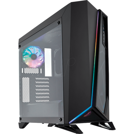 CORSAIR Carbide SPEC-Omega RGB Mid-Tower Gaming Case, 2 RGB Fans, Lighting Node PRO Included, Tempered Glass