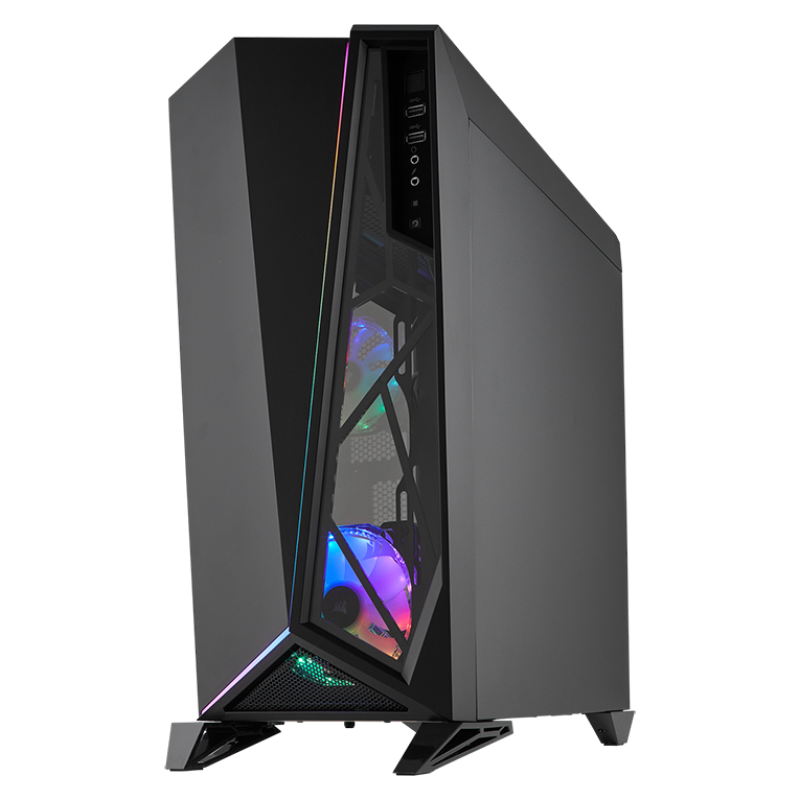 CORSAIR Carbide SPEC-Omega RGB Mid-Tower Gaming Case, 2 RGB Fans, Lighting Node PRO Included, Tempered Glass CORSAIR Carbide SPEC-Omega RGB Mid-Tower Gaming Case, 2 RGB Fans, Lighting Node PRO Included, Tempered Glass