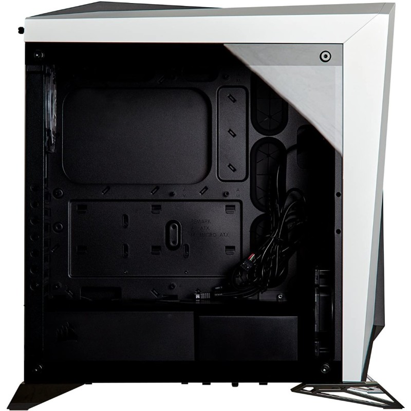 CORSAIR Carbide SPEC-Omega RGB Mid-Tower Gaming Case, 2 RGB Fans, Lighting Node PRO Included, Tempered Glass- White CORSAIR Carbide SPEC-Omega RGB Mid-Tower Gaming Case, 2 RGB Fans, Lighting Node PRO Included, Tempered Glass- White