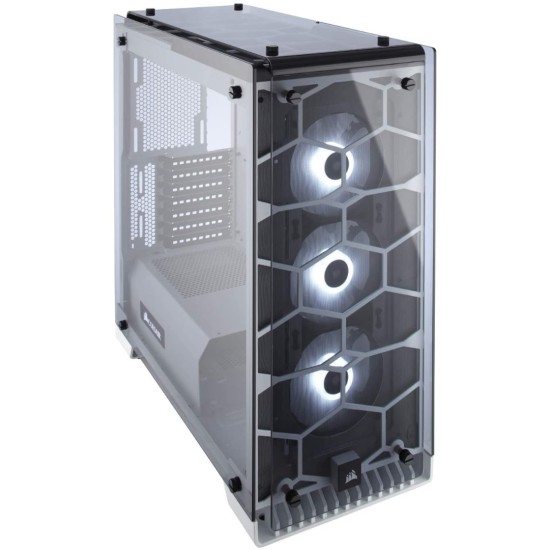 Corsair CRYSTAL 570X RGB Mid-Tower Case, 3 RGB Fans, Tempered Glass - White