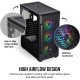 Corsair iCUE 220T RGB Airflow Tempered Glass Mid-Tower Smart Case - Black