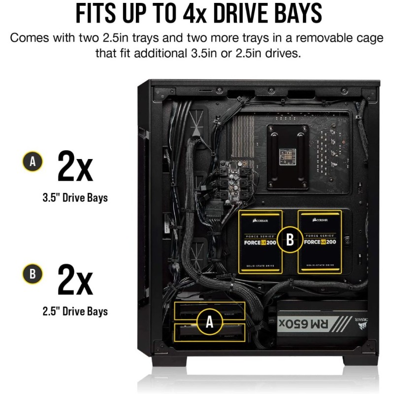 Corsair iCUE 220T RGB Airflow Tempered Glass Mid-Tower Smart Case - Black Corsair iCUE 220T RGB Airflow Tempered Glass Mid-Tower Smart Case - Black