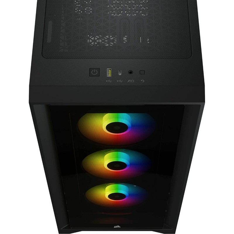 Corsair iCUE 4000X RGB Mid-Tower ATX PC Case - Black Corsair iCUE 4000X RGB Mid-Tower ATX PC Case - Black