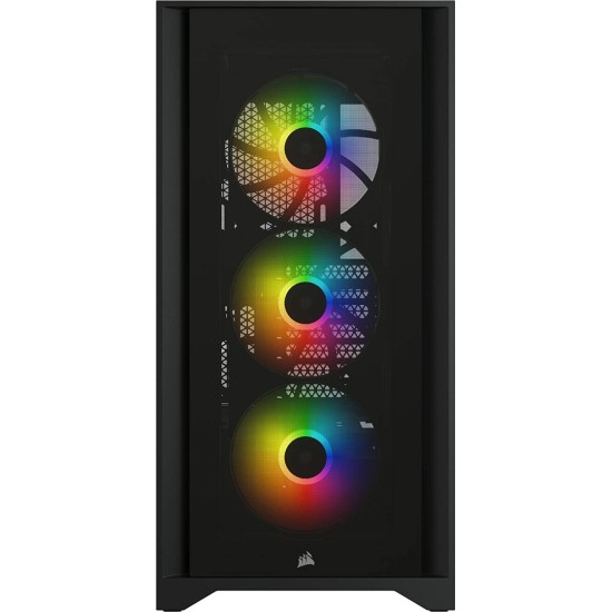 Corsair iCUE 4000X RGB Mid-Tower ATX PC Case - Black