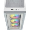 Corsair iCUE 4000X RGB Mid-Tower ATX PC Case - White 
