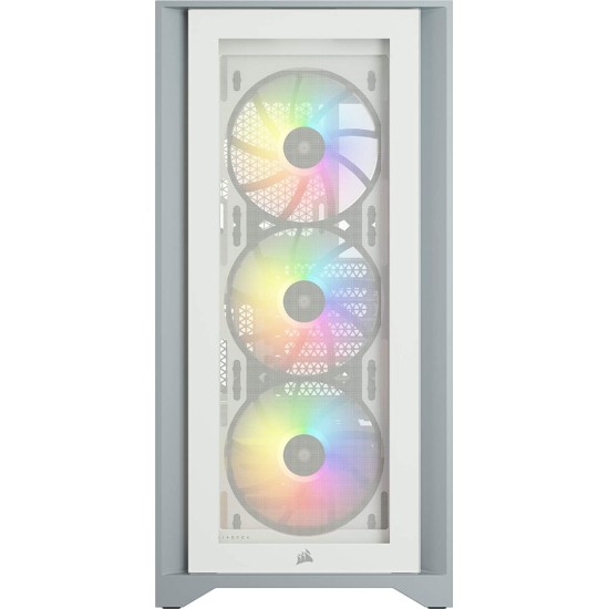 Corsair iCUE 4000X RGB Mid-Tower ATX PC Case - White