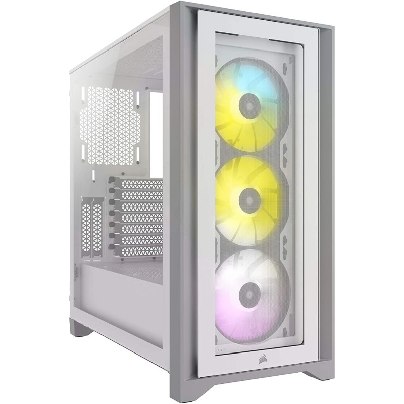 Corsair iCUE 4000X RGB Mid-Tower ATX PC Case - White Corsair iCUE 4000X RGB Mid-Tower ATX PC Case - White