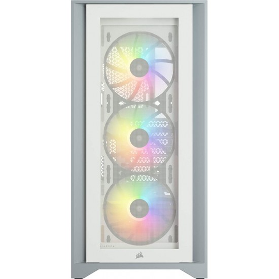 Corsair iCUE 4000X RGB Mid-Tower ATX PC Case - White