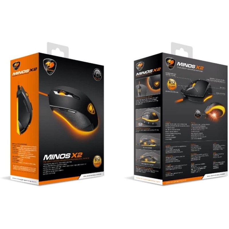 Cougar Minos X2 Wired USB Optical Gaming Mouse with 3000 DPI Cougar Minos X2 Wired USB Optical Gaming Mouse with 3000 DPI