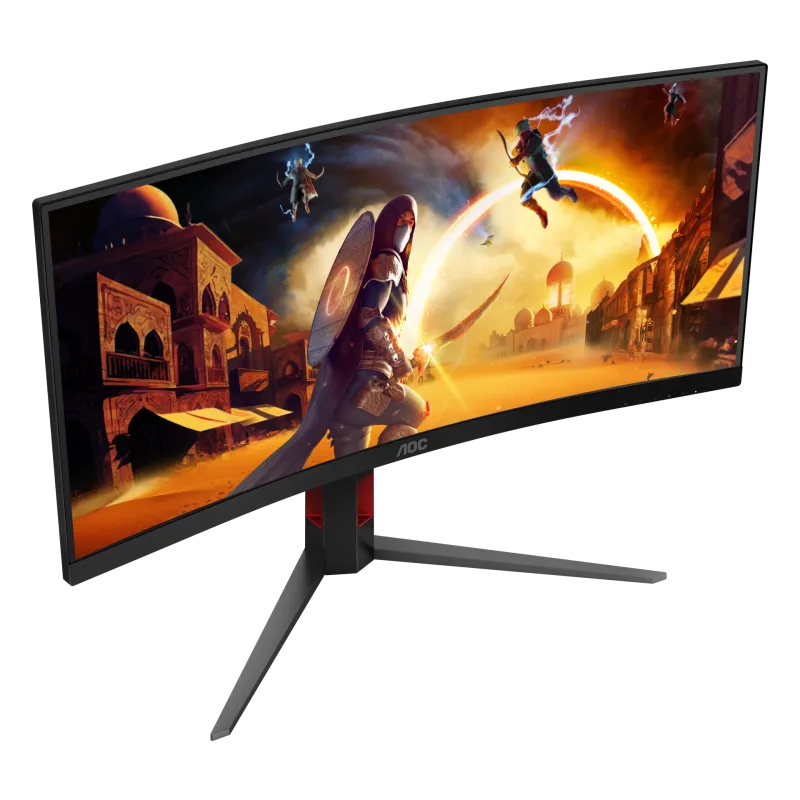Monitor AOC Gaming CU34G4, 34-inch,WQHD,Curved 1500R,180Hz,Fast VA,0.5ms,Stand Adjustments
