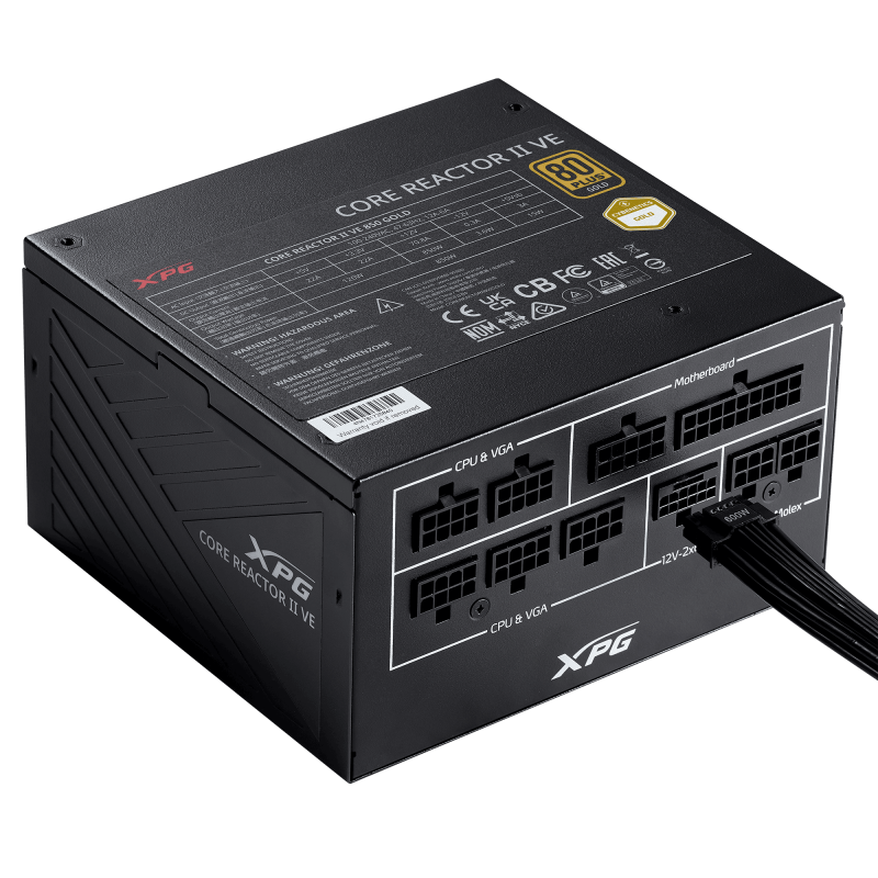 Xpg Core Reactor II VE 850W 80 Plus Gold Fully Modular Xpg Core Reactor II VE 850W 80 Plus Gold Fully Modular