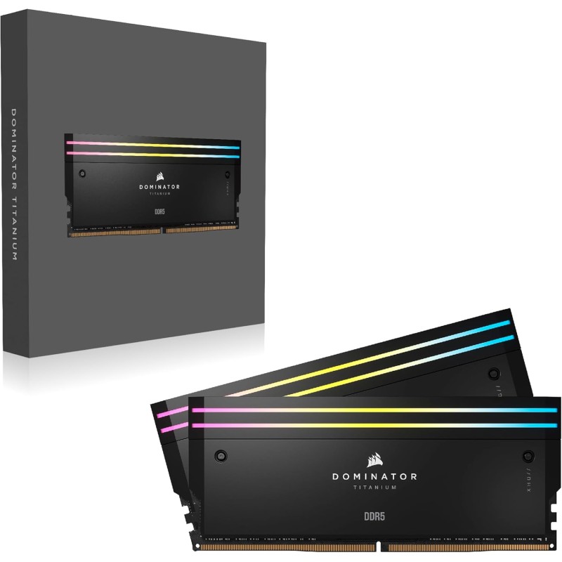 Corsair DOMINATOR TITANIUM RGB 96GB (2x48GB) DDR5 6600MT/s CL32 Corsair DOMINATOR TITANIUM RGB 96GB (2x48GB) DDR5 6600MT/s CL32