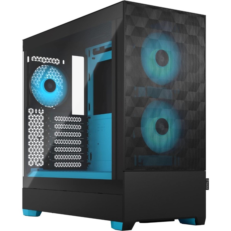 Fractal Pop Air RGB Cyan Core TG Clear Tint Fractal Pop Air RGB Cyan Core TG Clear Tint