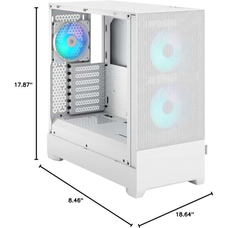 Fractal Pop Air RGB White TG Clear Tint Fractal Pop Air RGB White TG Clear Tint