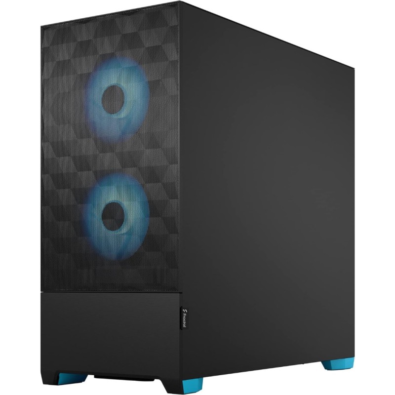 Fractal Pop Air RGB Cyan Core TG Clear Tint Fractal Pop Air RGB Cyan Core TG Clear Tint