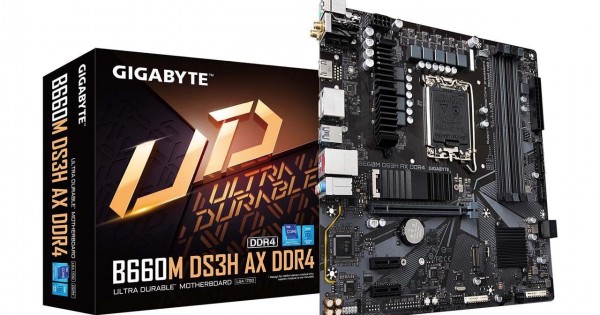 GIGABYTE B660M DS3H AX DDR4 B660 Intel LGA 1700 M-ATX Motherboard with DDR4,  Dual M.2, PCIe 4.0, USB 3.2 Gen2 Type-C, 2.5GbE LAN -