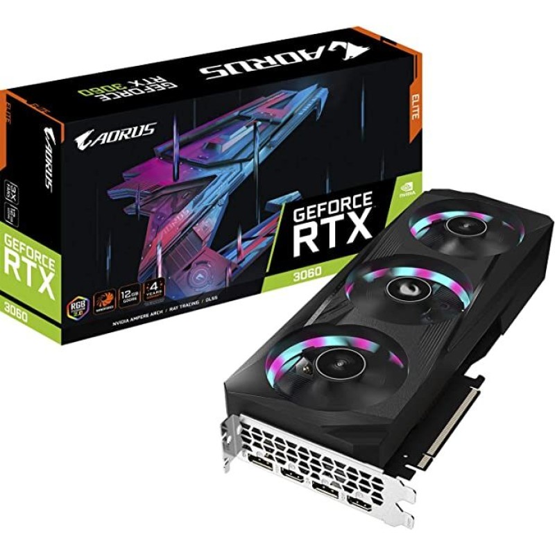 Gigabyte AORUS GeForce RTX 3060 ELITE 12GB Gigabyte AORUS GeForce RTX 3060 ELITE 12GB
