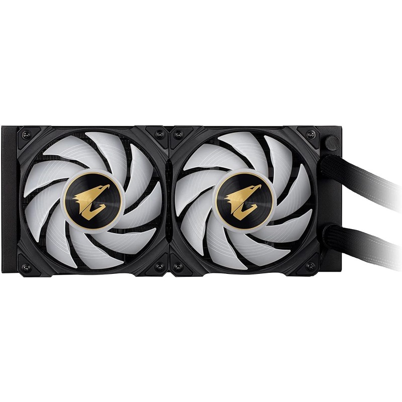 AORUS WATERFORCE X 280 AIO Liquid CPU Cooler, 280mm Radiator with 2X 140mm ARGB Fans, Adjustable Circular LCD Display with Micro SD Support and RGB Fusion 2.0, GP-AORUS WATERFORCE X 280 AORUS WATERFORCE X 280 AIO Liquid CPU Cooler, 280mm Radiator with 2X 140mm ARGB Fans, Adjustable Circular LCD Display with Micro SD Support and RGB Fusion 2.0, GP-AORUS WATERFORCE X 280