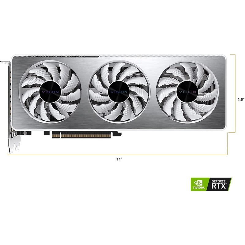 GIGABYTE GeForce RTX 3060 Vision OC 12G (REV2.0) Graphics Card, 3X WINDFORCE Fans, 12GB 192-bit GDDR6, GV-N3060VISION OC-12GD REV2.0 Video Card GIGABYTE GeForce RTX 3060 Vision OC 12G (REV2.0) Graphics Card, 3X WINDFORCE Fans, 12GB 192-bit GDDR6, GV-N3060VISION OC-12GD REV2.0 Video Card