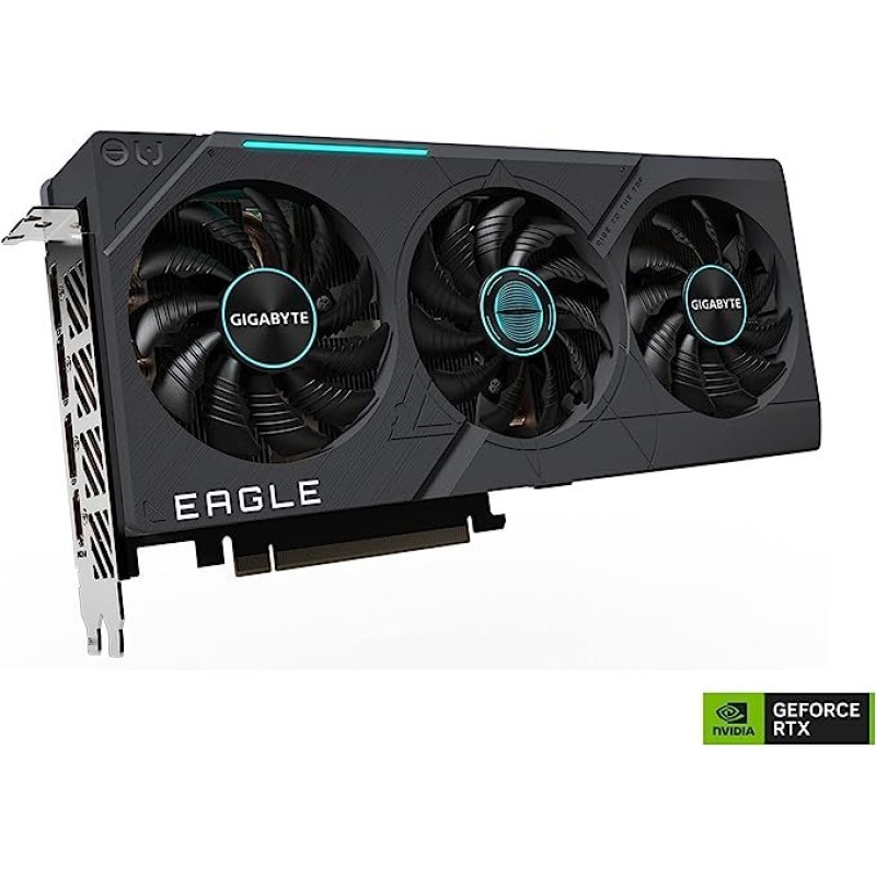 Gigabyte GeForce RTX 4070 Eagle OC 12G Graphics Card, 3X WINDFORCE Fans, 12GB 192-bit GDDR6X Gigabyte GeForce RTX 4070 Eagle OC 12G Graphics Card, 3X WINDFORCE Fans, 12GB 192-bit GDDR6X