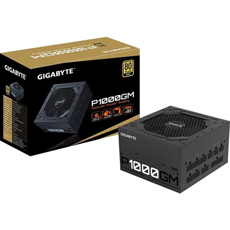 Gigabyte P1000GM, 1000W, 80 Plus Gold Certified, Fully Modular Power Supply Gigabyte P1000GM, 1000W, 80 Plus Gold Certified, Fully Modular Power Supply