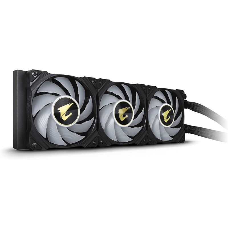 AORUS WATERFORCE X 360 AIO Liquid CPU Cooler, 360mm Radiator with 3X 120mm ARGB Fans, Adjustable Circular LCD Display with Micro SD Support and RGB Fusion 2.0, GP-AORUS WATERFORCE X 360 AORUS WATERFORCE X 360 AIO Liquid CPU Cooler, 360mm Radiator with 3X 120mm ARGB Fans, Adjustable Circular LCD Display with Micro SD Support and RGB Fusion 2.0, GP-AORUS WATERFORCE X 360