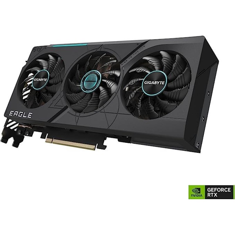 Gigabyte GeForce RTX 4070 Eagle OC 12G Graphics Card, 3X WINDFORCE Fans, 12GB 192-bit GDDR6X Gigabyte GeForce RTX 4070 Eagle OC 12G Graphics Card, 3X WINDFORCE Fans, 12GB 192-bit GDDR6X